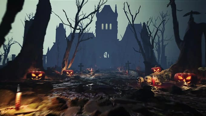do this halloween wishes or horror logo intro animation
