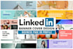 design professional linkedin banner for business or profile cover,header