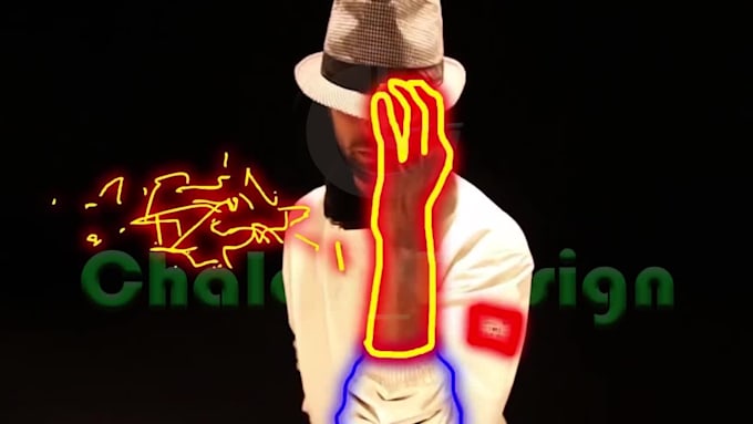 create scribble effect, neon glowing lines