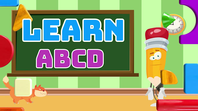 create kids educational cartoon, preschool learning animation, nursery rhymes