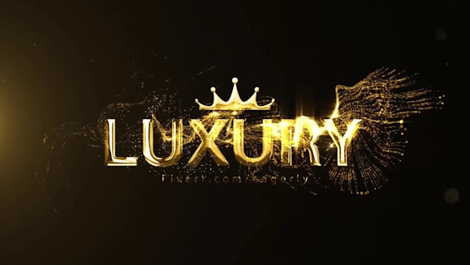make this luxury gold video intro logo animation