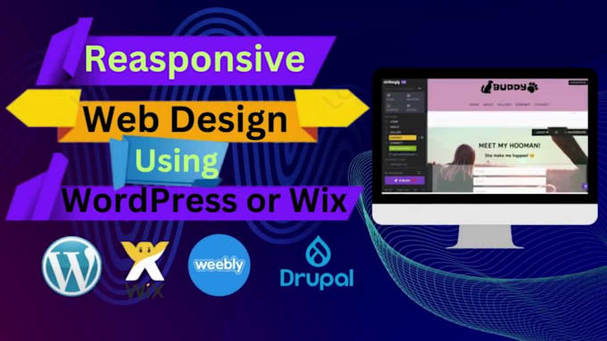 design and develop fully responsive website by wordpress or wix