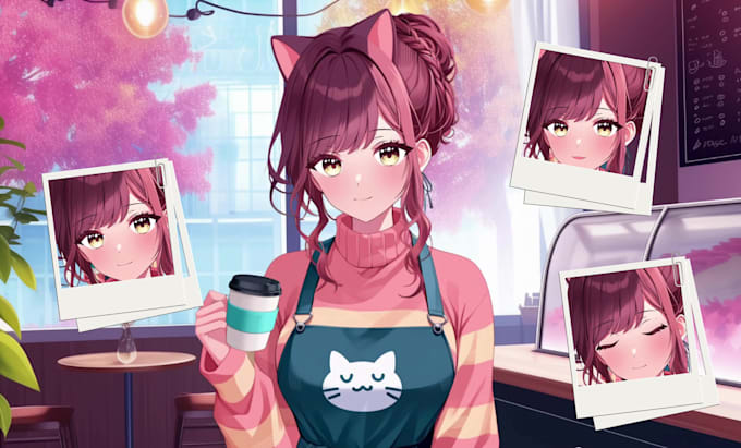 design png tuber and vtuber model for streams in vtuber anime style