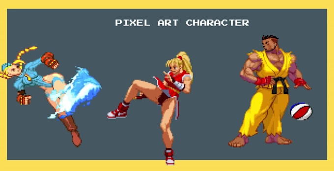 Make 16 bit 32 bit pixel art character pixel art character animation ...