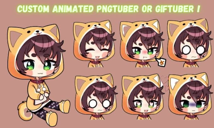 create custom pngtuber live2d vtuber giftuber anime manga chibi streaming avatar