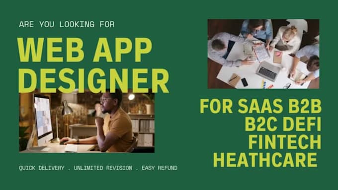 do UX design web app dashboard for saas b2b b2c
