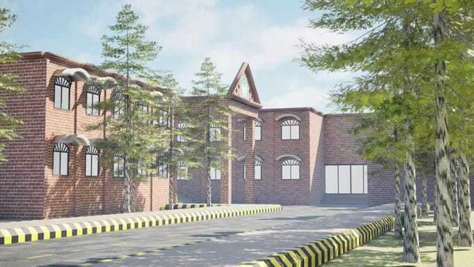 3d model interior and exterior architecture design
