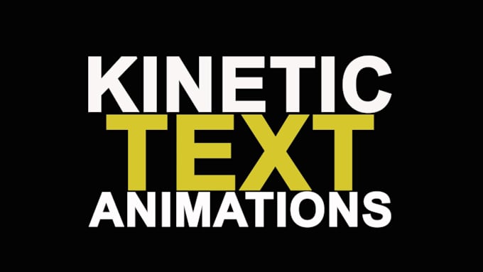 create kinetic typography and data driven text animation videos