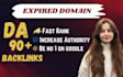 premium expired domain research backlink from da 90 site