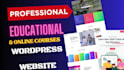 create professional educational, elearning, courses, wordpress website