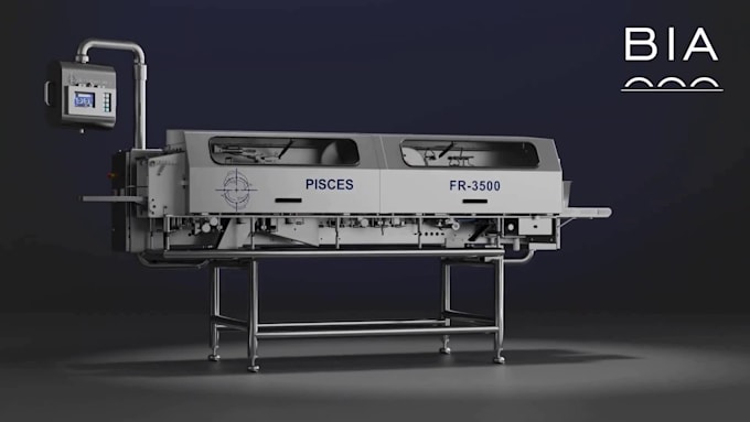 do 3d industrial machine animation 3d factory process mechanical equipment video