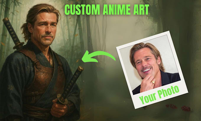turn your photo into a custom anime style portrait
