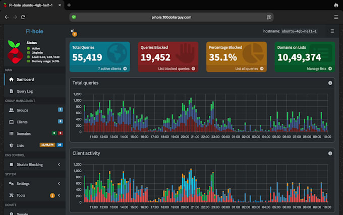 setup pihole ad blocker with docker