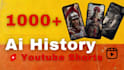 create ai history youtube shorts video and instagram reels video