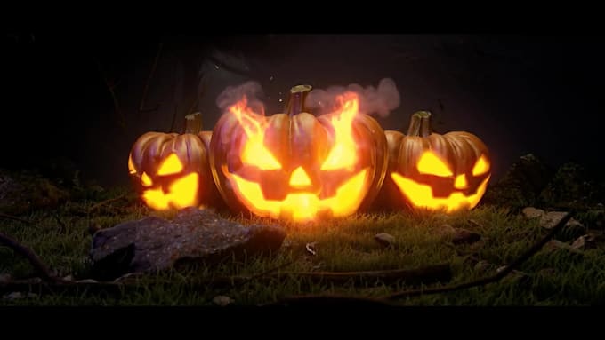 create horror halloween intro video ads