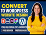 create HTML PSD xd figma PDF to wordpress website design