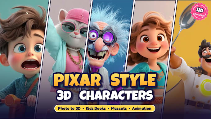 create pixar style cartoon character using midjourney ai