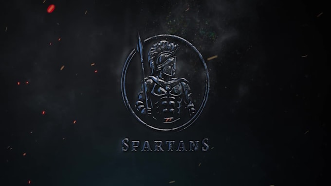 create cinematic dark metallic logo animation intro in 4k