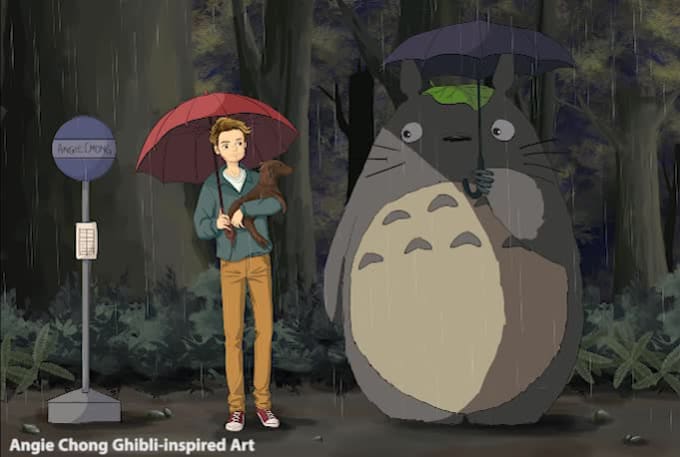 Draw in studio ghibli inspired style by Angiechong | Fiverr