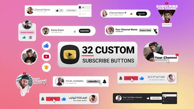 create youtube like and subscribe button animations