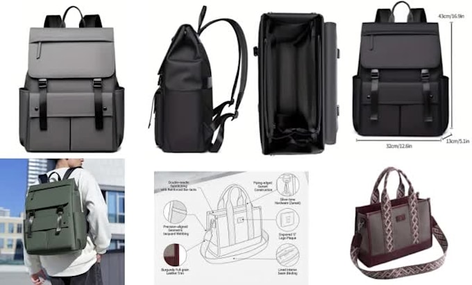 design customize bag tech pack, backpack tech pack, tote bag, technical sketch