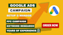 setup and manage your google ads adwords PPC campaigns