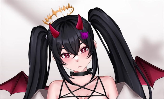 design vtuber model and rigging live2d with anime style