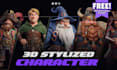 model a stylized fantasy 3d character, game ready and rigged, in blender