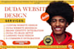 do design and redesign responsive duda ecommerce website, duplicate wix