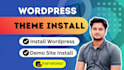 install wordpress theme, themeforest theme and customize website