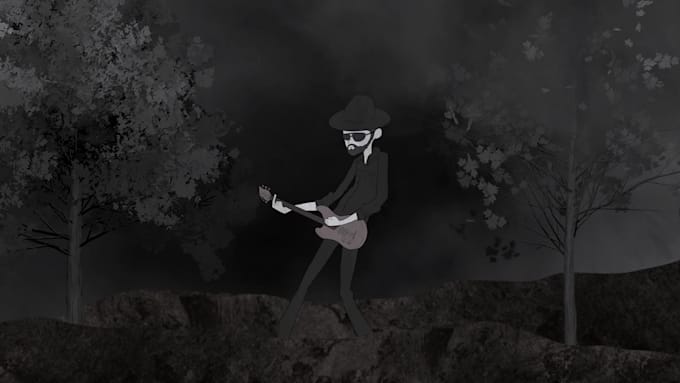 produce an amazing 2d animation music video for you