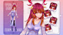 draw a 2d vtuber character model art psd ready for live2d rigging