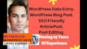 do wordpress data entry and blog post