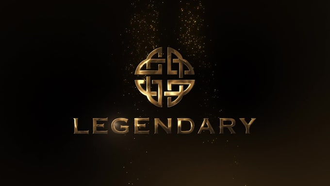 create stylish gold lightnings logo animation