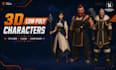 create low poly game character 3d models with clean topology