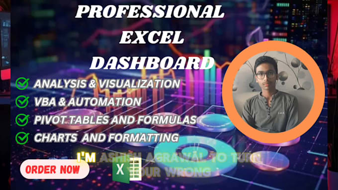 create an interactive excel dashboard and custom excel dashboard for you
