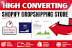 design your shopify store, redesign shopify website, shopify dropshipping store