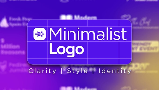 design a professional minimalist logo with guidelines