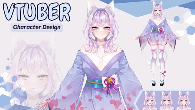 design custom anime vtuber model ready for live2d rigging