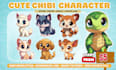 draw chibi character, animal chibi art for oc, pfp, stickers