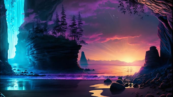 design fantasy magical landscape and all concept art