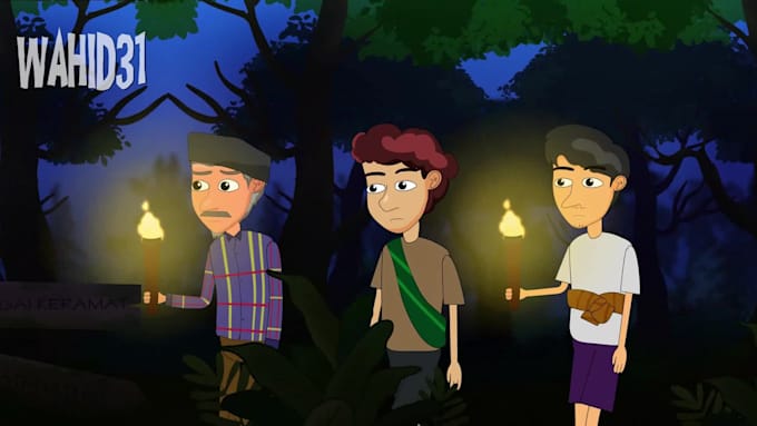 create a 2d cartoon animation for you