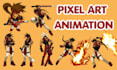 pixel art animation pixel art character design 2d sprite sheet pixel animation
