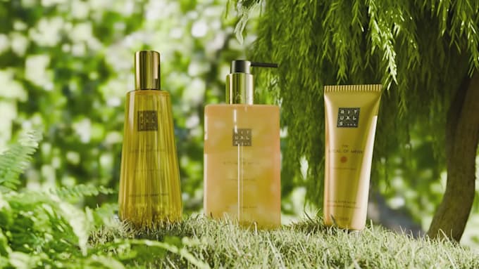 create 3d cosmetics and skincare product animation