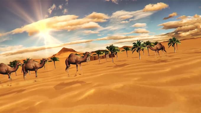 make cool desert logo reveal