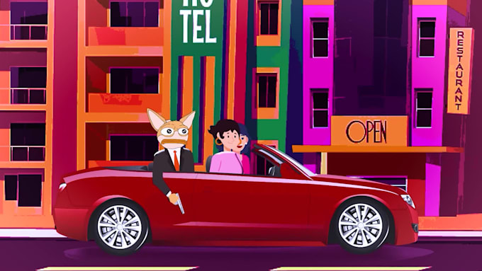 create stunning 2d cartoon animation for any project
