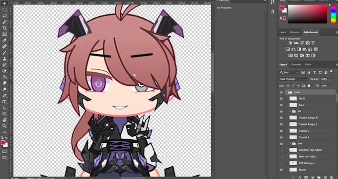 make your gacha oc front facing and ready to animate and tweening