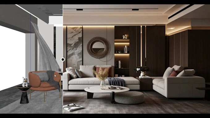Do 3d interior design ai renderings, from screenshot to realistic ...