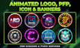 make animated discord logo, icon, gif, and banner