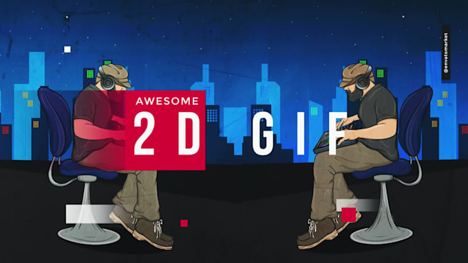 create animated gif or lottie json animation